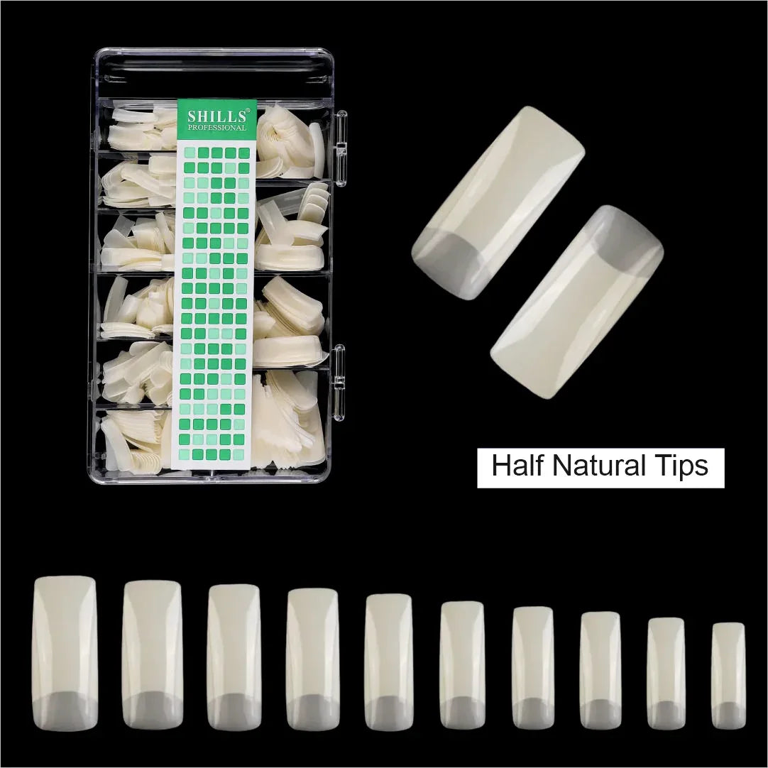Soft Gel Half Cover Tip-PT13-NATURAL - Shills Professional