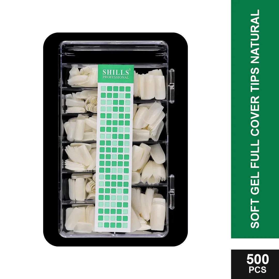 Soft Gel Full Cover Tip-PT15-NATURAL - Shills Professional