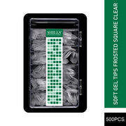 Soft Gel Tips Frosted Square-PT16-CLEAR