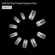 Soft Gel Tips Frosted Square-PT16-CLEAR