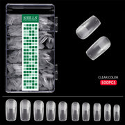 Soft Gel Tips Frosted Square-PT16-CLEAR