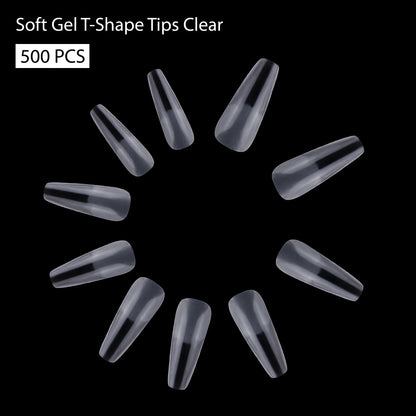 Soft Gel T-Shape Tips-PT20-CLEAR - Shills Professional