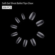 Soft Gel Short Ballet Tip-PT22-CLEAR