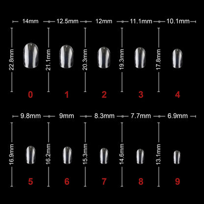 Soft Gel Short Oval Tip-PT23-CLEAR - Shills Professional