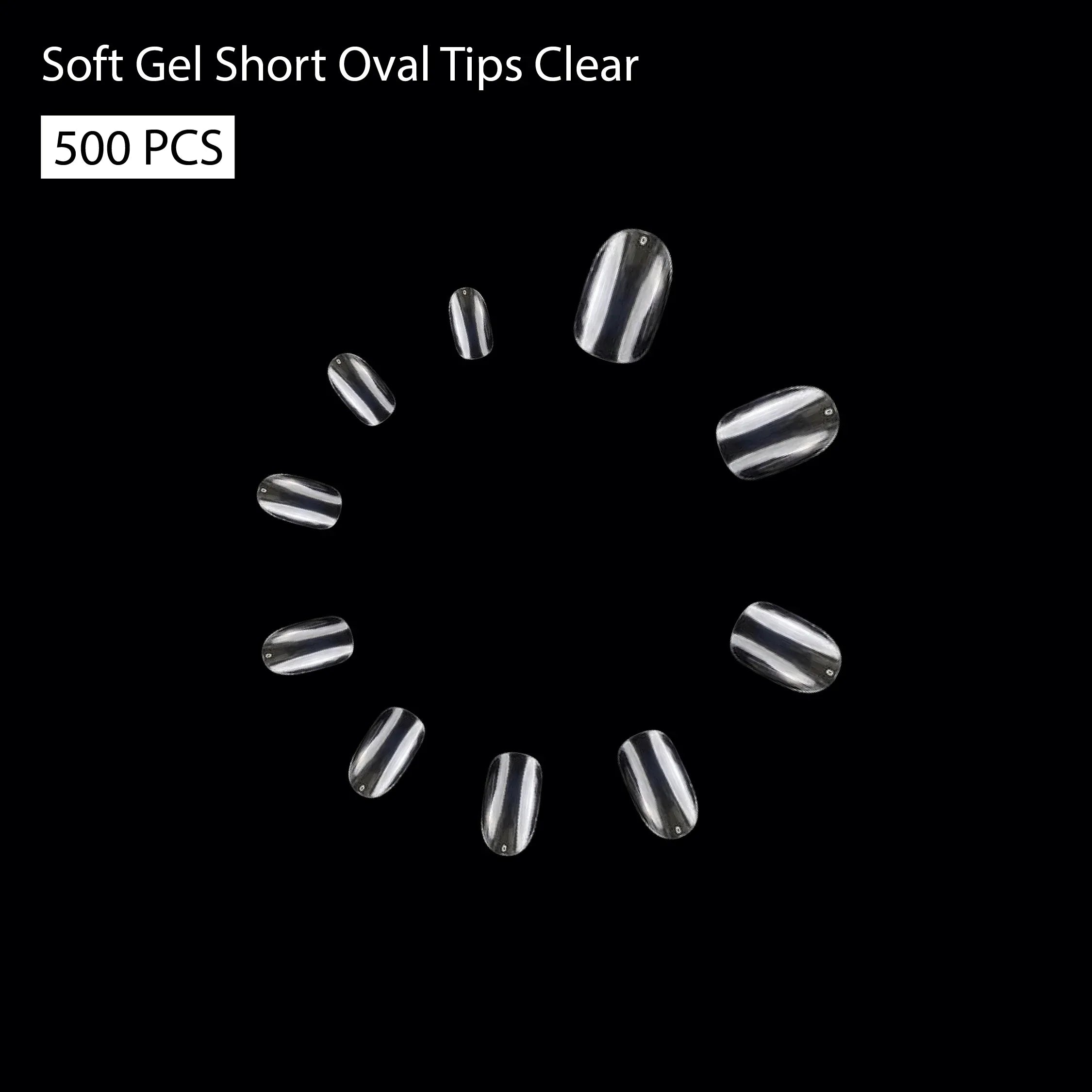 Soft Gel Short Oval Tip-PT23-CLEAR - Shills Professional