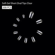 Soft Gel Short Oval Tip-PT23-CLEAR