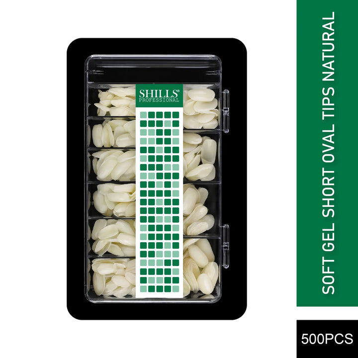 Soft Gel Short Oval Tip-PT23-NATURAL - Shills Professional