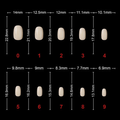 Soft Gel Short Oval Tip-PT23-NATURAL - Shills Professional