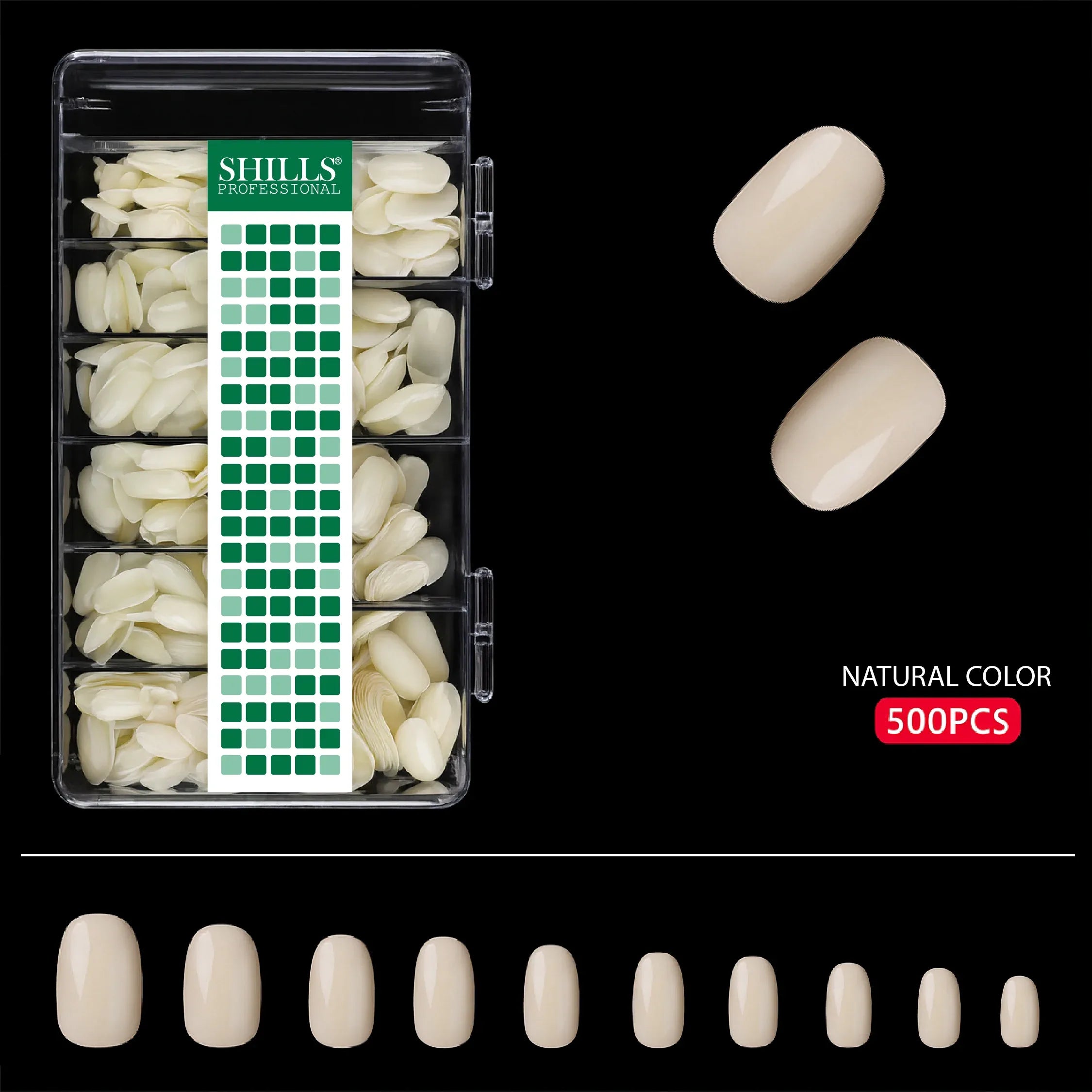 Soft Gel Short Oval Tip-PT23-NATURAL - Shills Professional