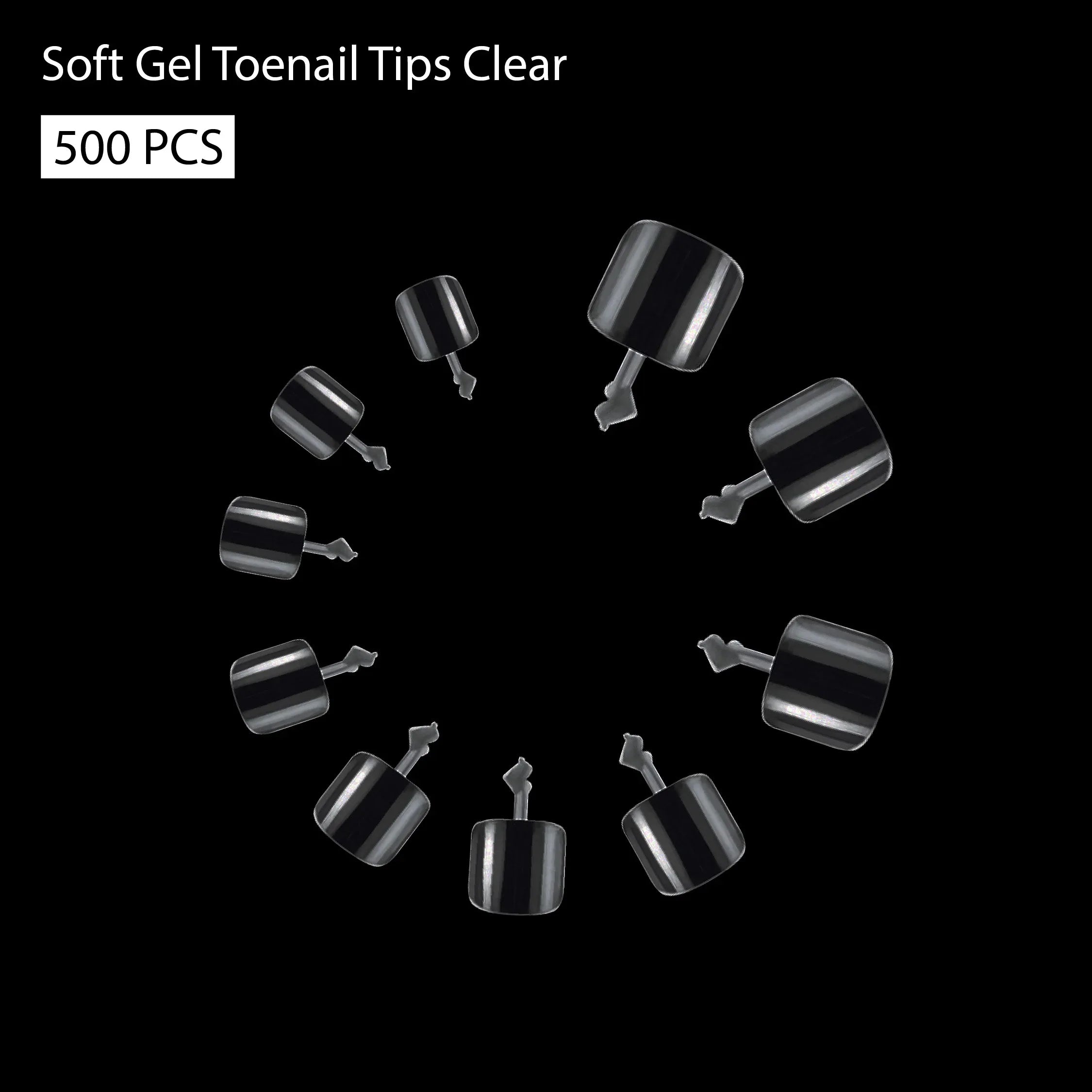Soft Gel Toenail Tips-PT24-CLEAR - Shills Professional