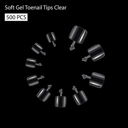 Soft Gel Toenail Tips-PT24-CLEAR - Shills Professional
