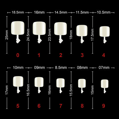 Soft Gel Toenail Tips-PT24-NATURAL - Shills Professional