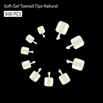 Soft Gel Toenail Tips-PT24-NATURAL - Shills Professional