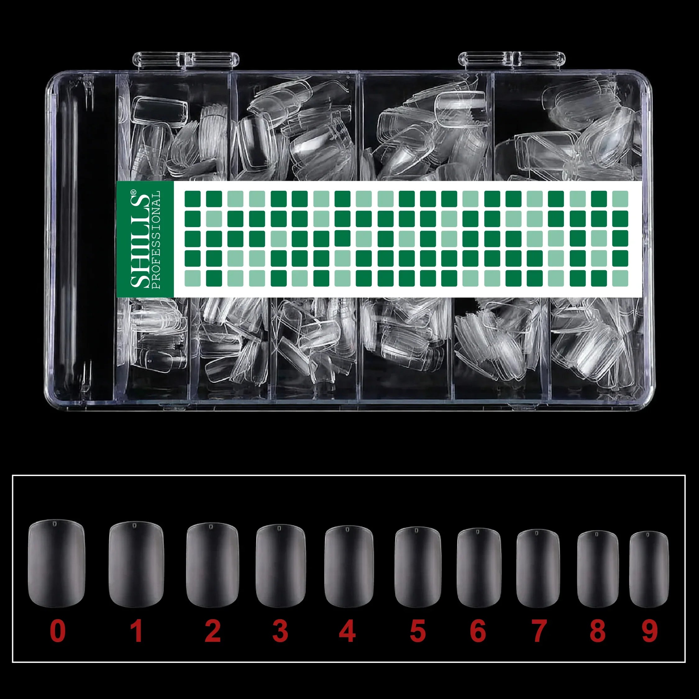 Soft Gel Short Square Tip-PT25-Clear - Shills Professional