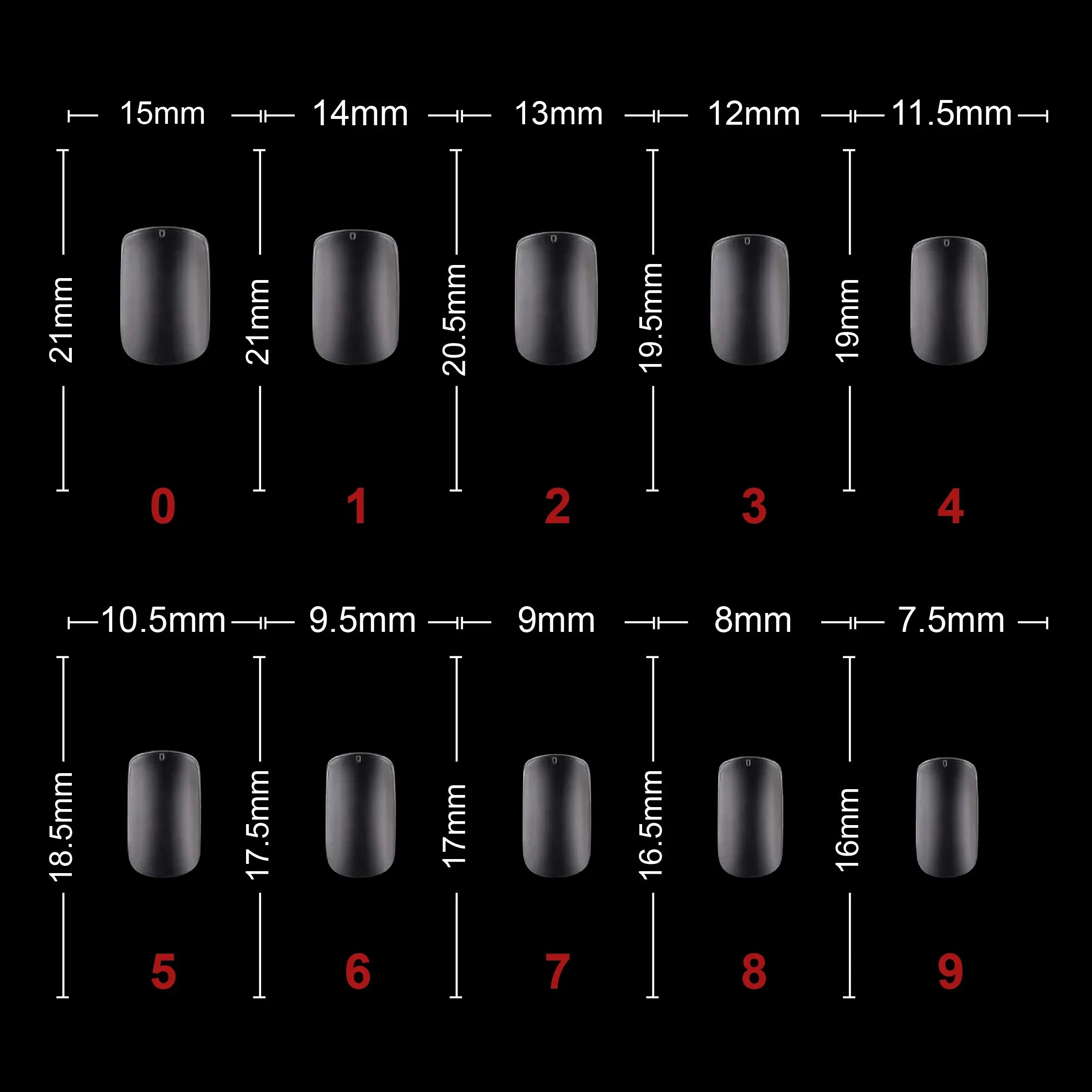 Soft Gel Short Square Tip-PT25-Clear - Shills Professional