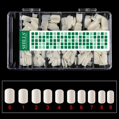 Soft Gel Short Square Tip -PT25-NATURAL - Shills Professional
