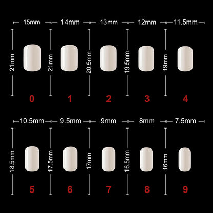 Soft Gel Short Square Tip -PT25-NATURAL - Shills Professional