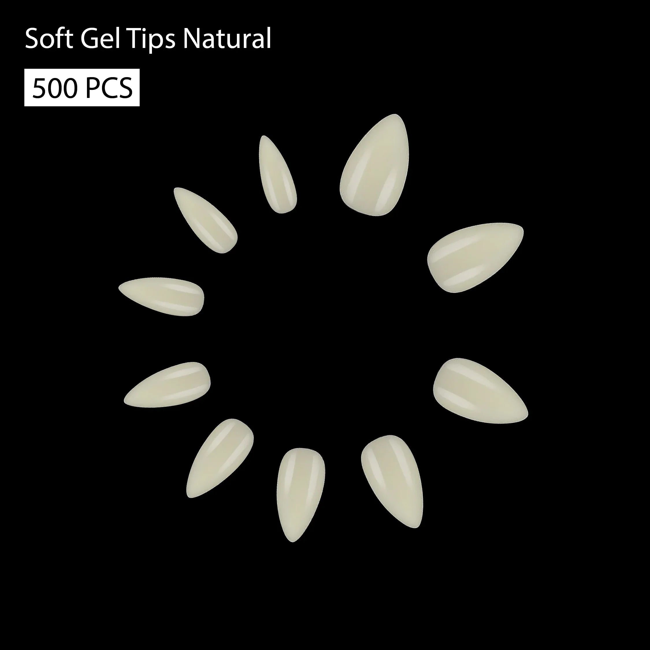 Soft Gel Tips-PT27-NATURAL - Shills Professional