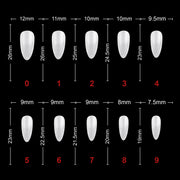 Soft Gel Matte Waterdrop Tips-PT09-Natural