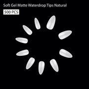Soft Gel Matte Waterdrop Tips-PT09-Natural