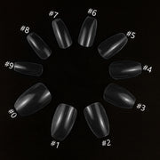 PKT 500pcs Short Ballet Nail Tips Clear