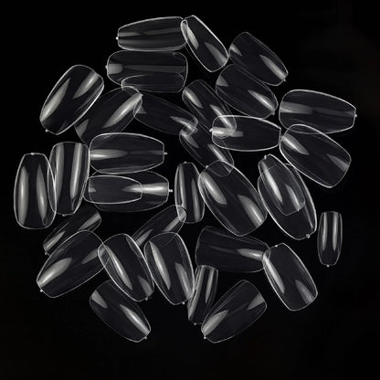 PKT 500pcs Short Ballet Nail Tips Clear - Shills Professional