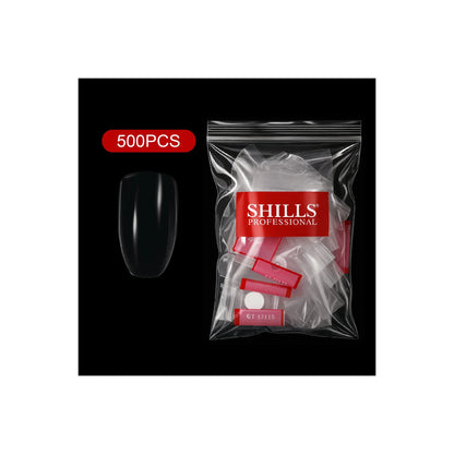 PKT 500pcs Short Ballet Nail Tips Clear - Shills Professional