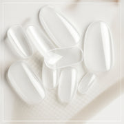 PKT 500pcs Short Oval Nail Tips Clear