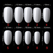 PKT 500pcs Short Oval Shape Nail Tips Natural