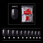 PKT 500pcs Short Round Shape Nail Tips Clear