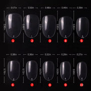 PKT 500pcs Short Round Shape Nail Tips Clear