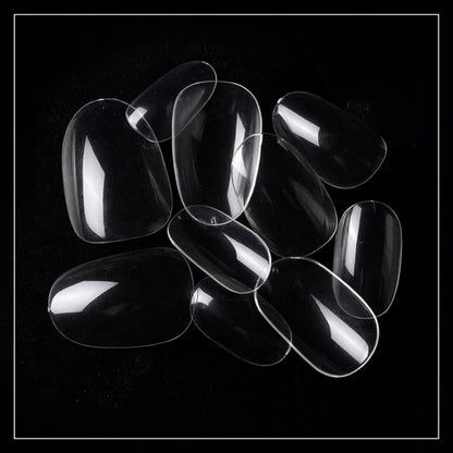 PKT 500pcs Short Round Shape Nail Tips Clear - Shills Professional