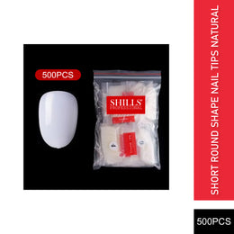 PKT 500pcs Short Round Shape Nail Tips Natural