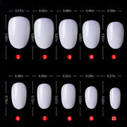 PKT 500pcs Short Round Shape Nail Tips Natural