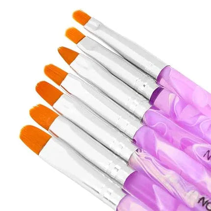 Gel Brush Set prpl 7Pcs - Shills Professional