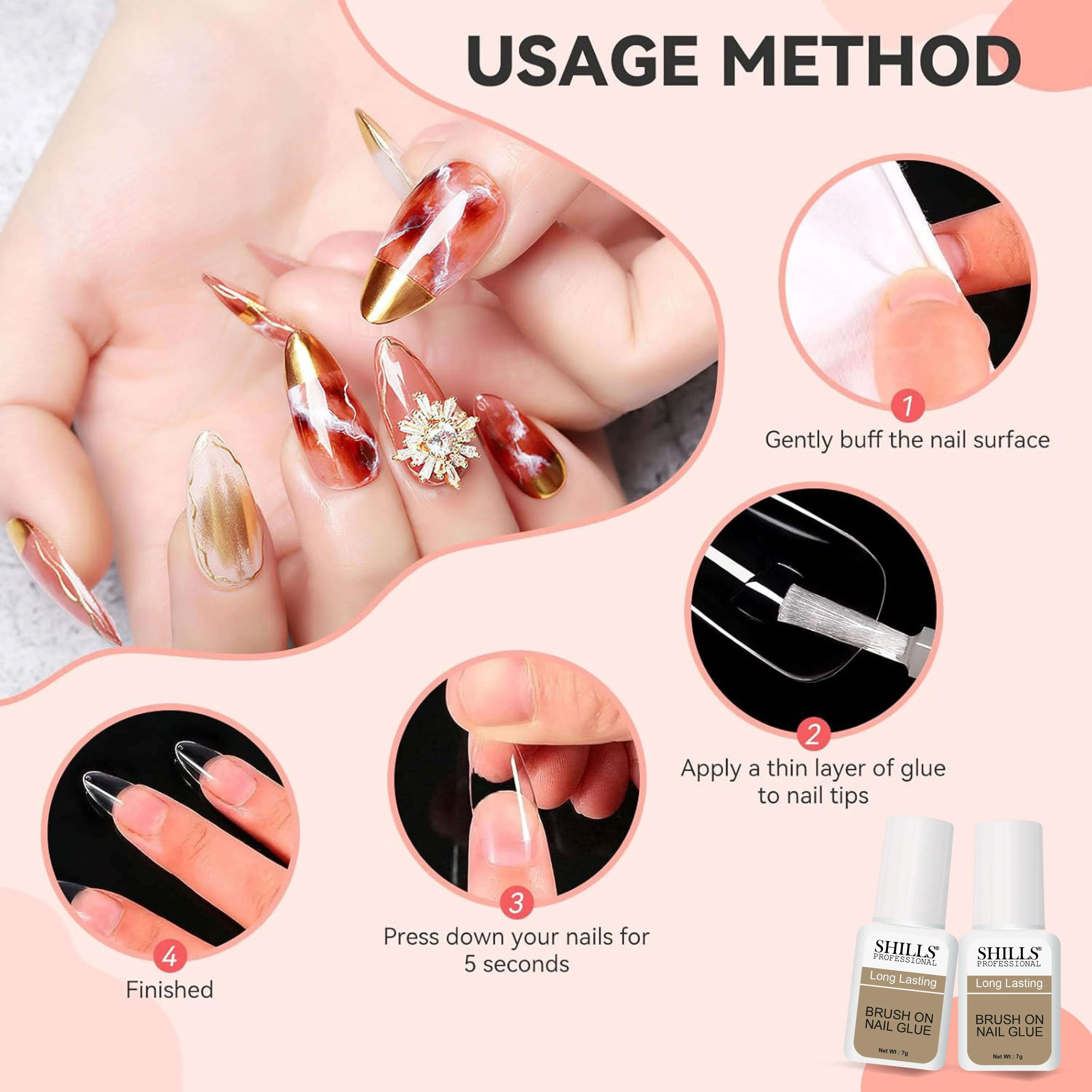 Brush On Nail Glue 7g - Shills Professional