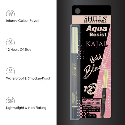 Aqua Resist Bold Kajal - Shills Professional