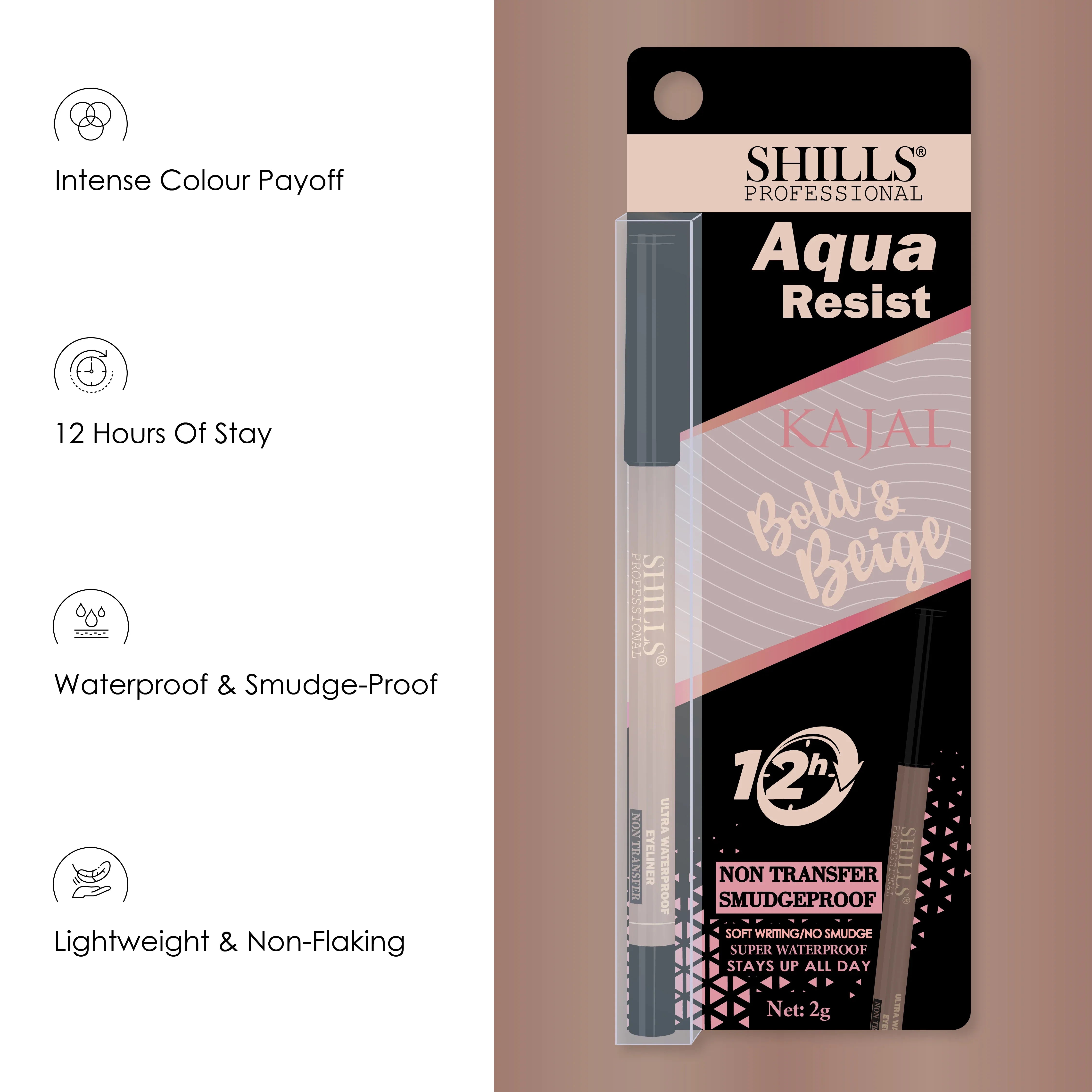 Aqua Resist Bold Kajal - Shills Professional