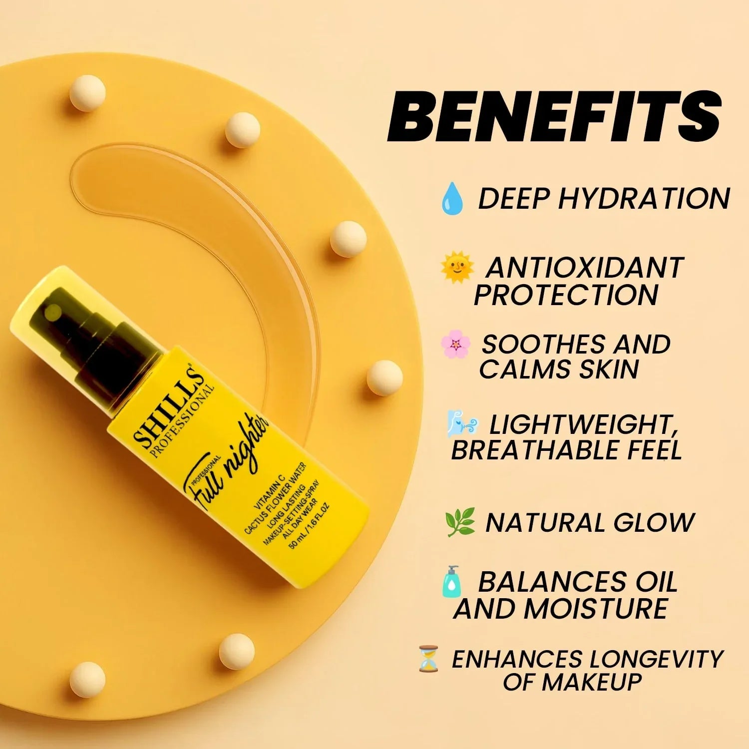 Full Nighter Makeup Fixer Setting Spray - Shills Professional