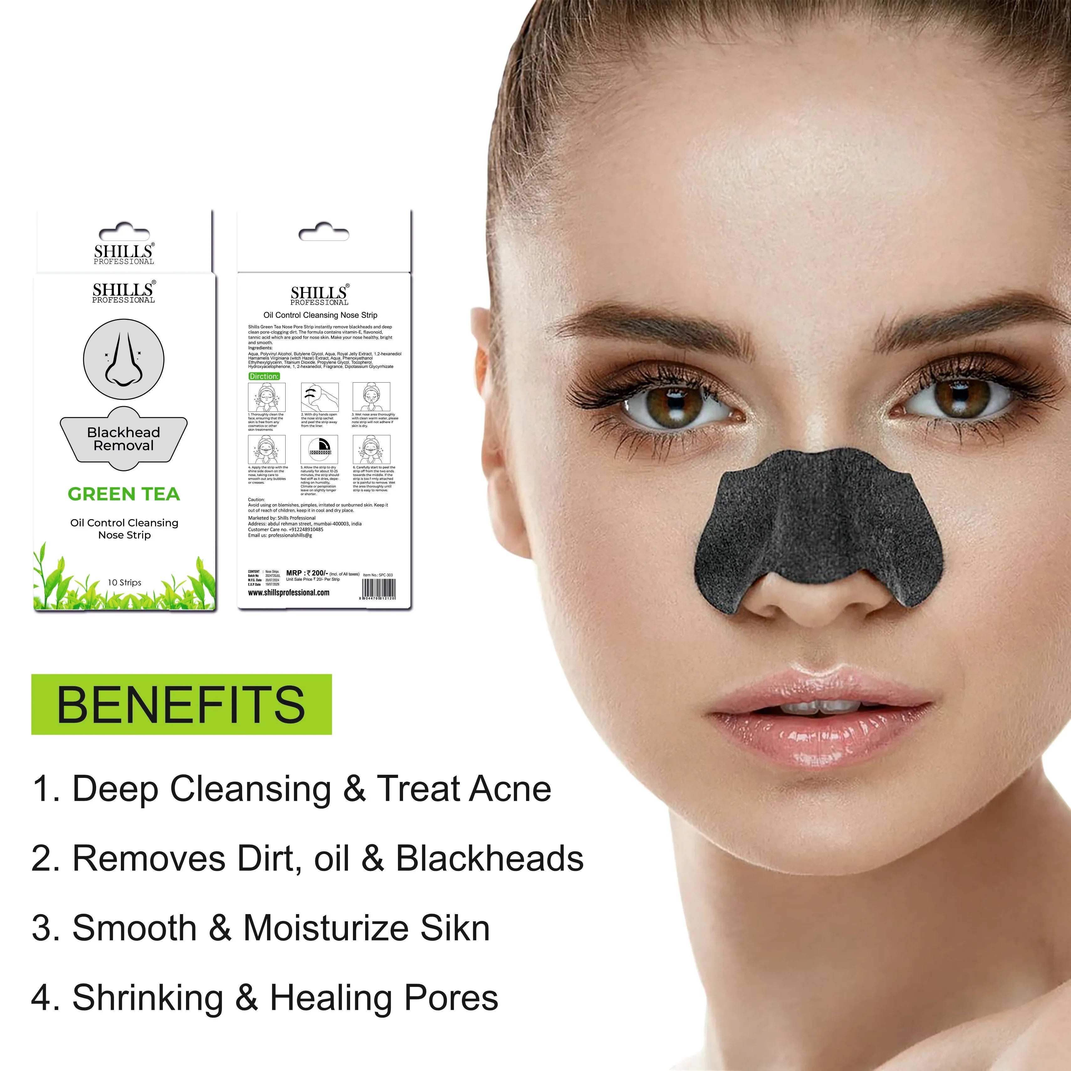 Blackhead Removal Nose Strips - Shills Professional