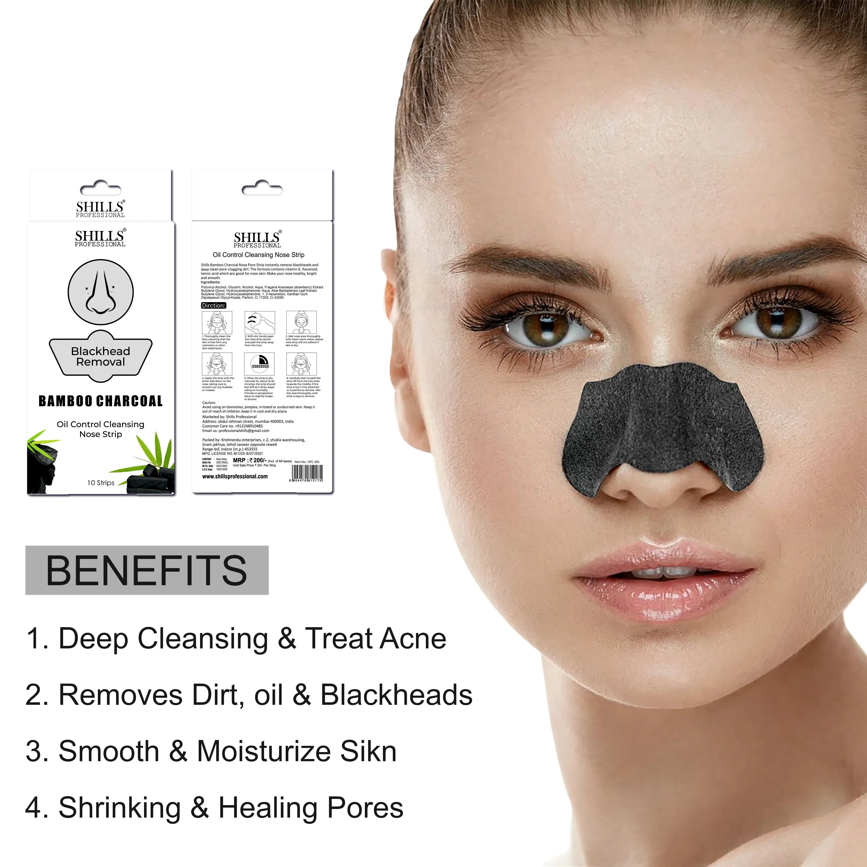Blackhead Removal Nose Strips - Shills Professional