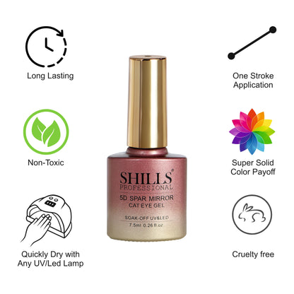 5D Spar Mirror CAT EYE GEL POLISH - Shills Professional