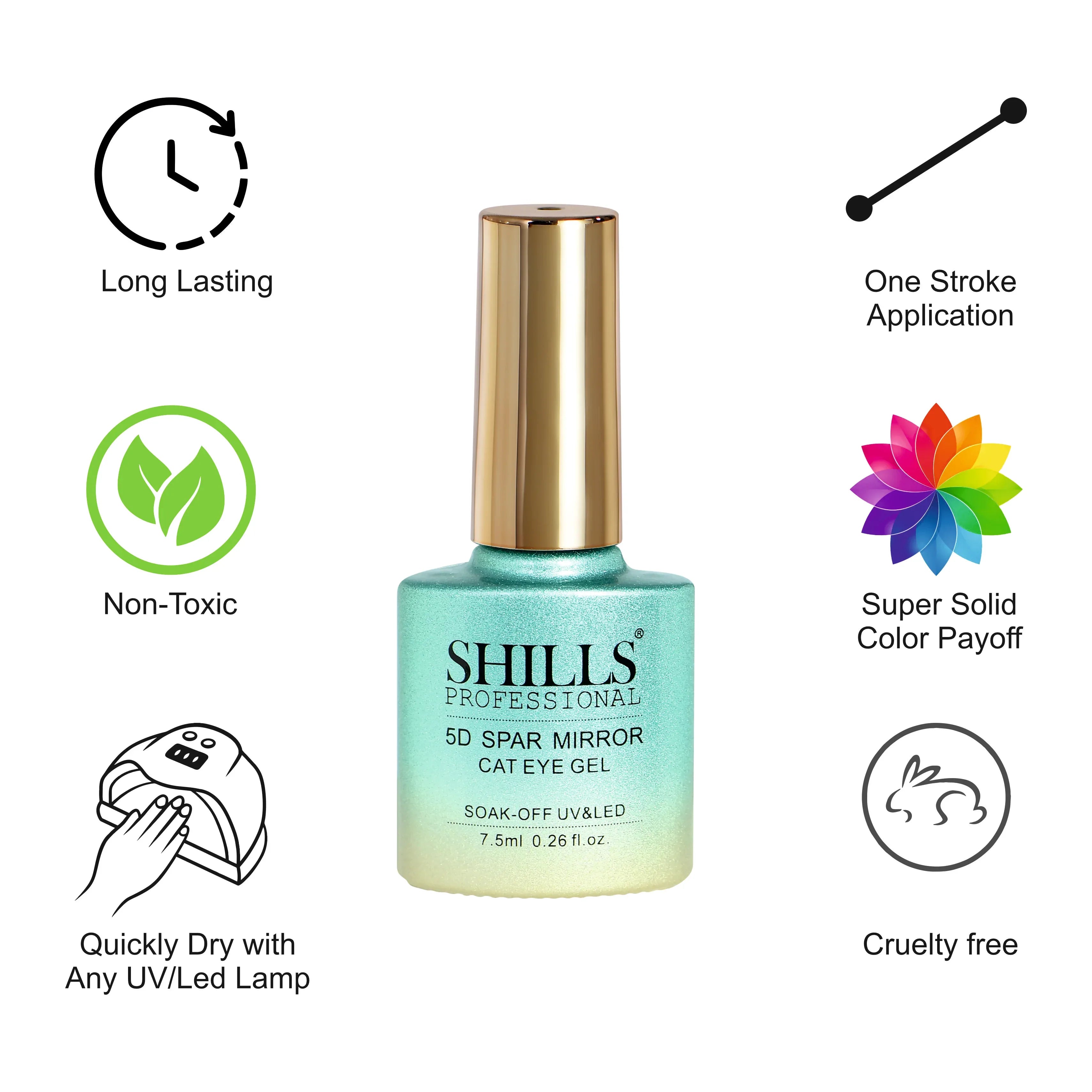 5D Spar Mirror CAT EYE GEL POLISH - Shills Professional