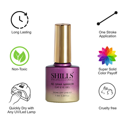 5D Spar Mirror CAT EYE GEL POLISH - Shills Professional