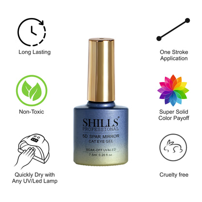 5D Spar Mirror CAT EYE GEL POLISH - Shills Professional