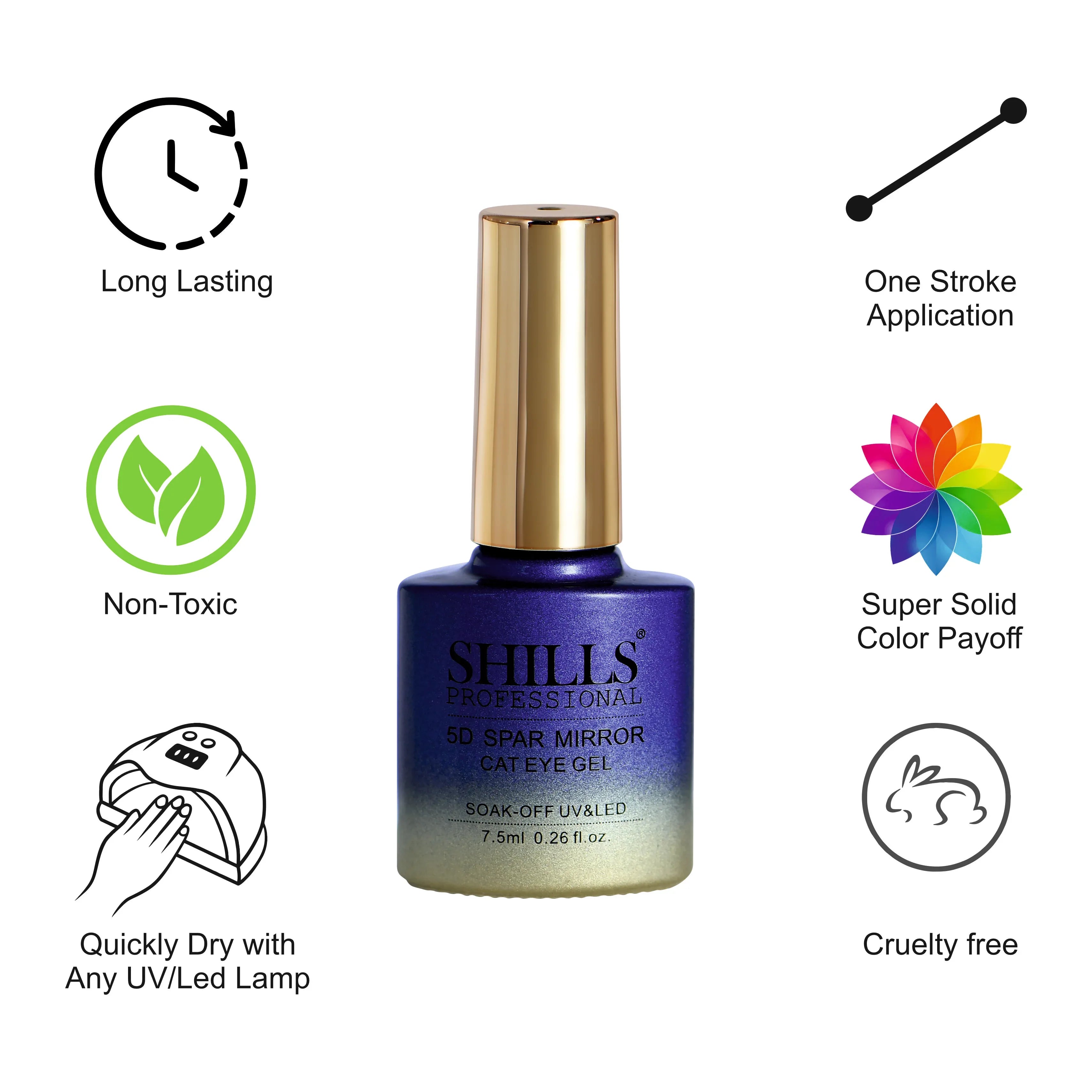 5D Spar Mirror CAT EYE GEL POLISH - Shills Professional