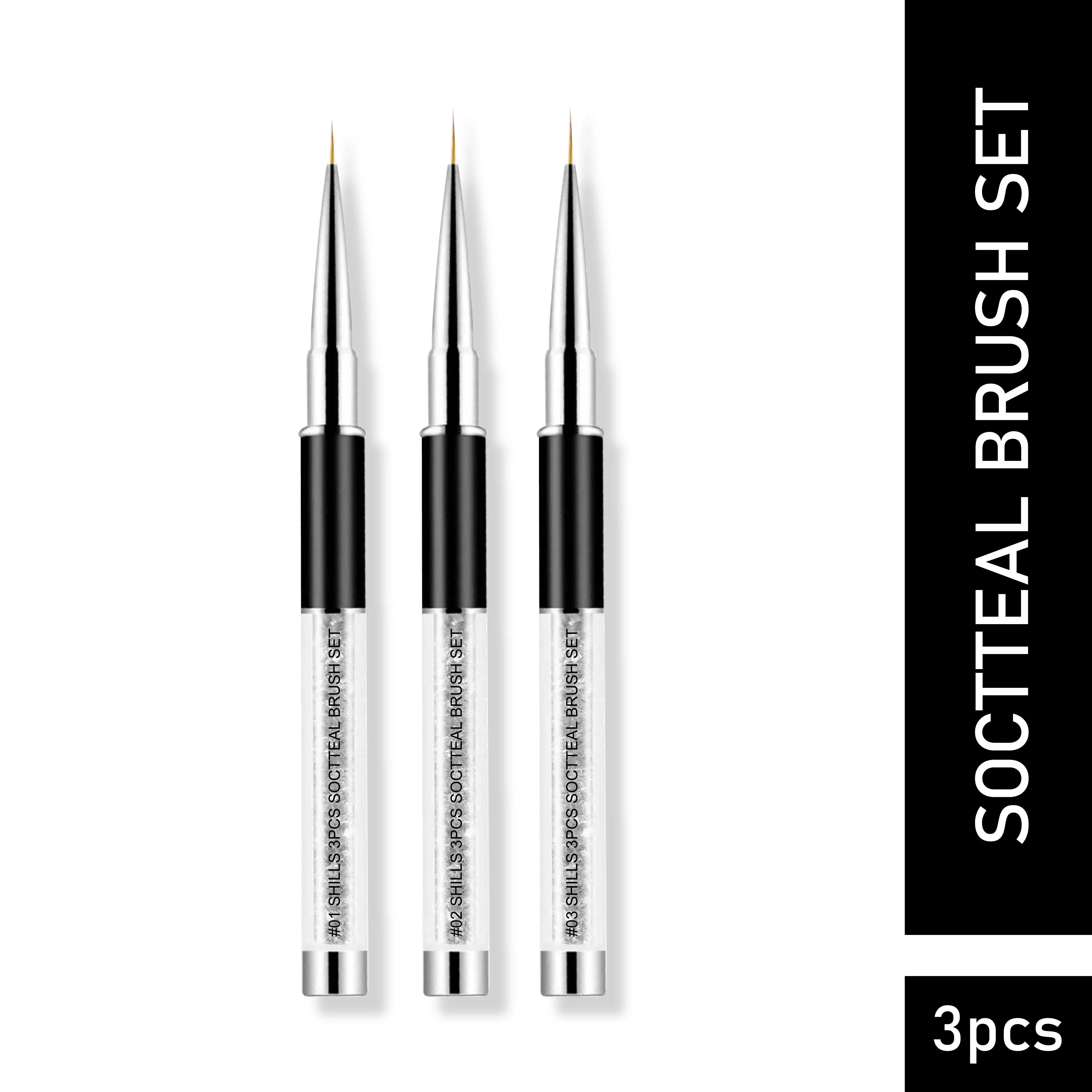 Soctteal Beauty Black Art Brush Set - Shills Professional