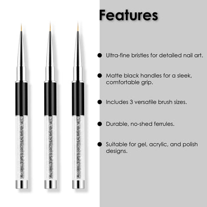 Soctteal Beauty Black Art Brush Set - Shills Professional