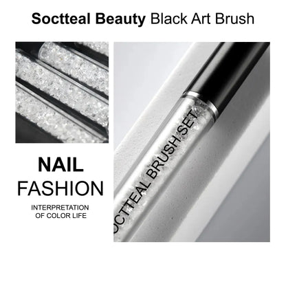 Soctteal Beauty Black Art Brush Set - Shills Professional