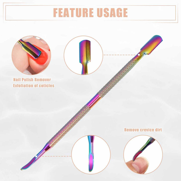 Rainbow Cuticle Pusher - Shills Professional